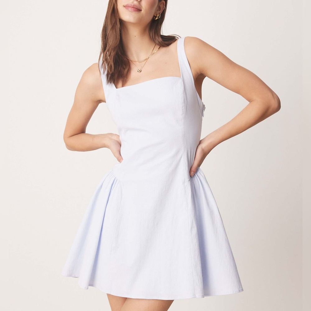 Abercrombie & Fitch Light Blue Sleeveless Flare Mini Dress Size M